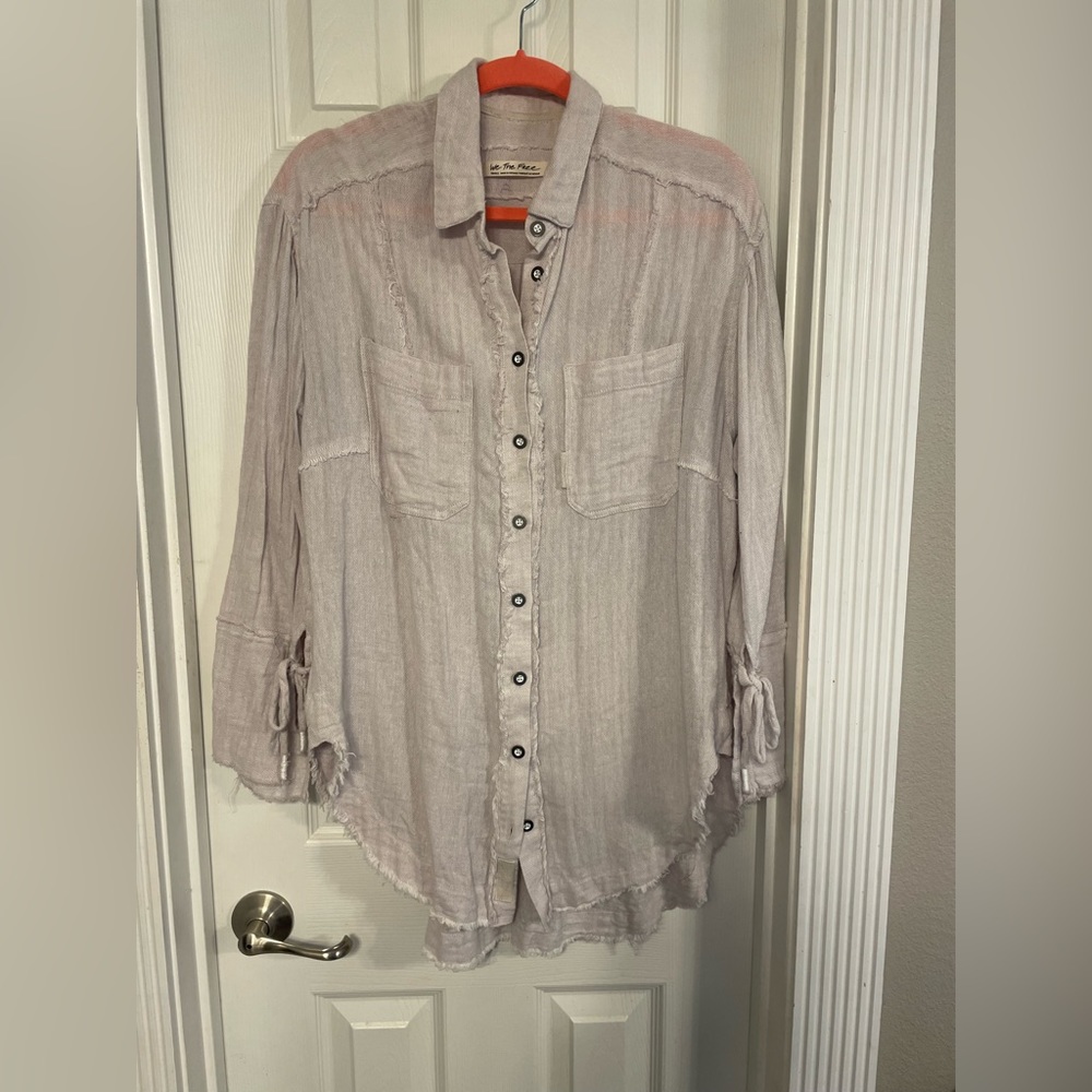 We the Free long linen shirt